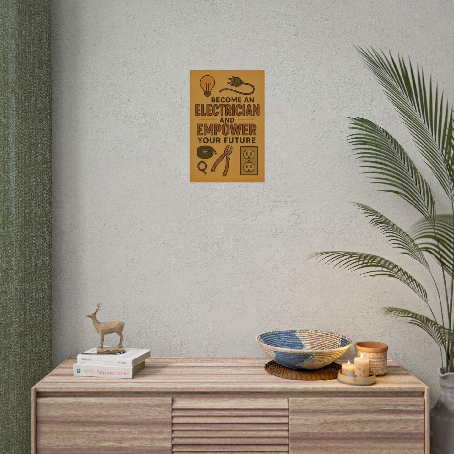 Motivational Trade Poster "Become an electrician" - BuildBossUK