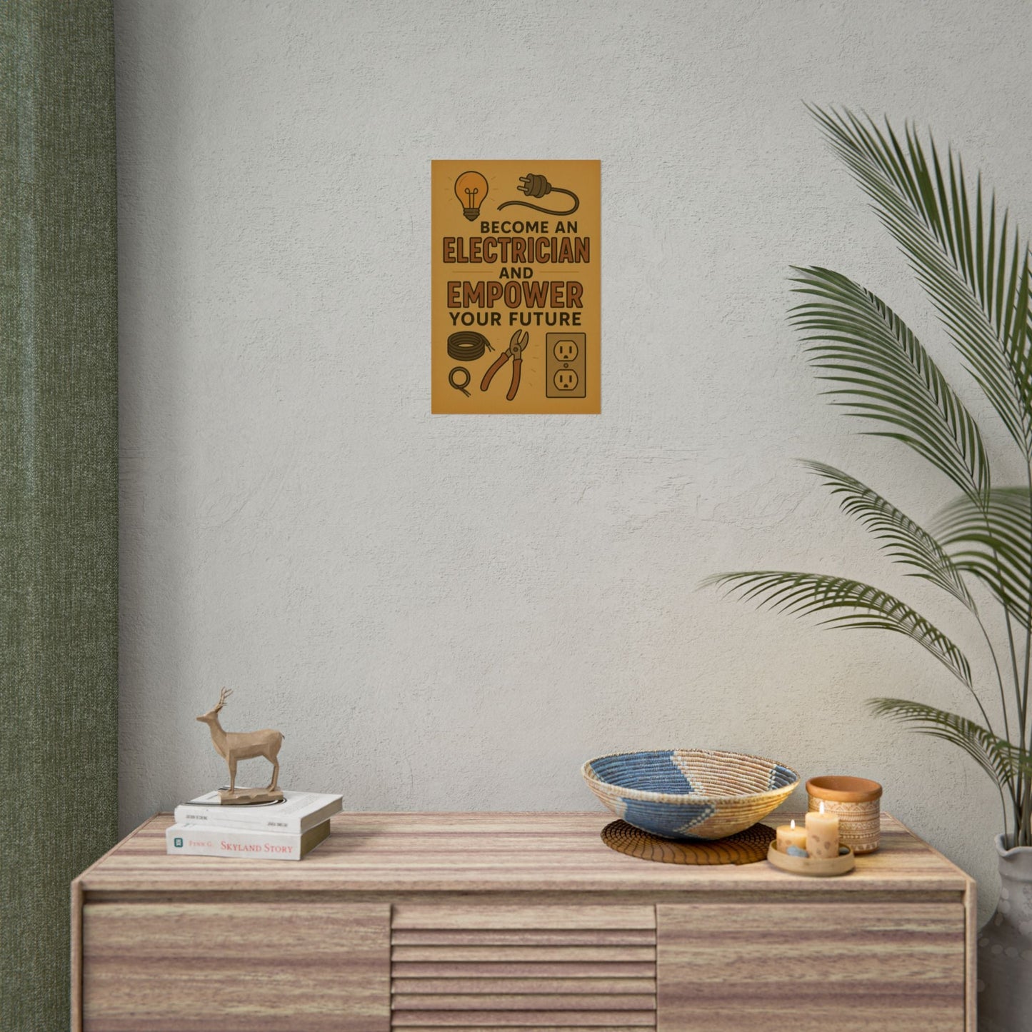 Motivational Trade Poster "Become an electrician" - BuildBossUK
