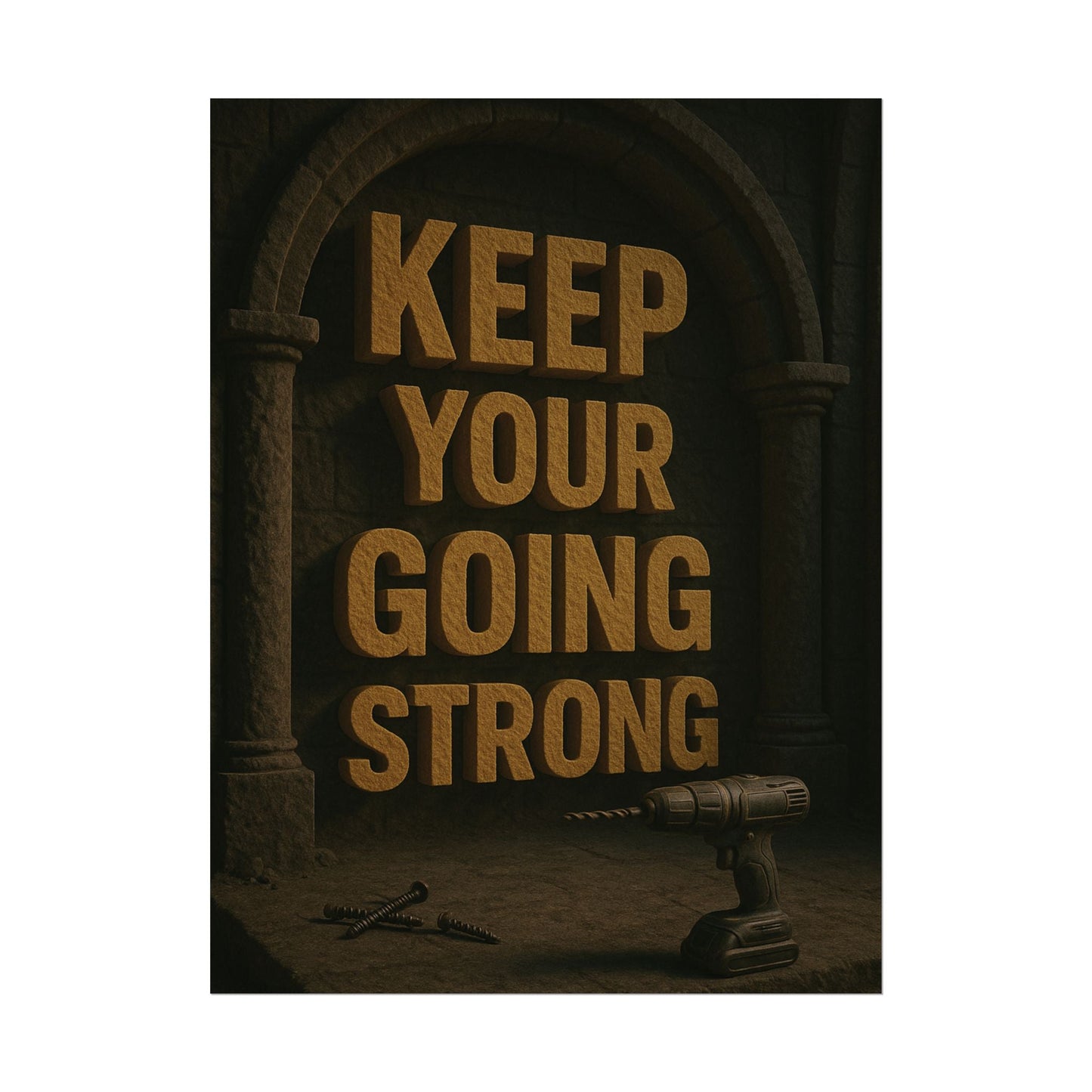 Motivational Trade Poster "Keep your going strong" - BuildBossUK