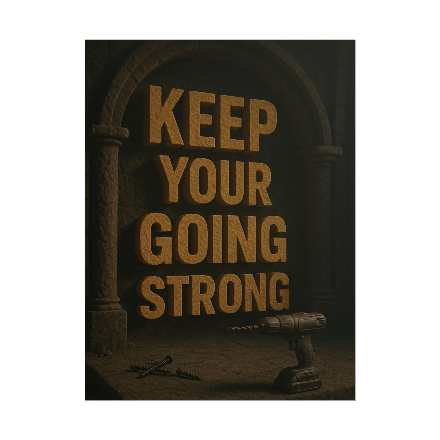 Motivational Trade Poster "Keep your going strong" - BuildBossUK