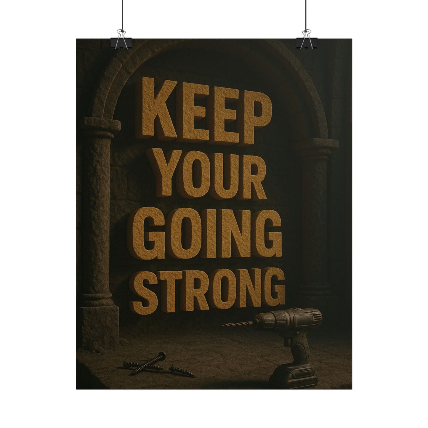 Motivational Trade Poster "Keep your going strong" - BuildBossUK