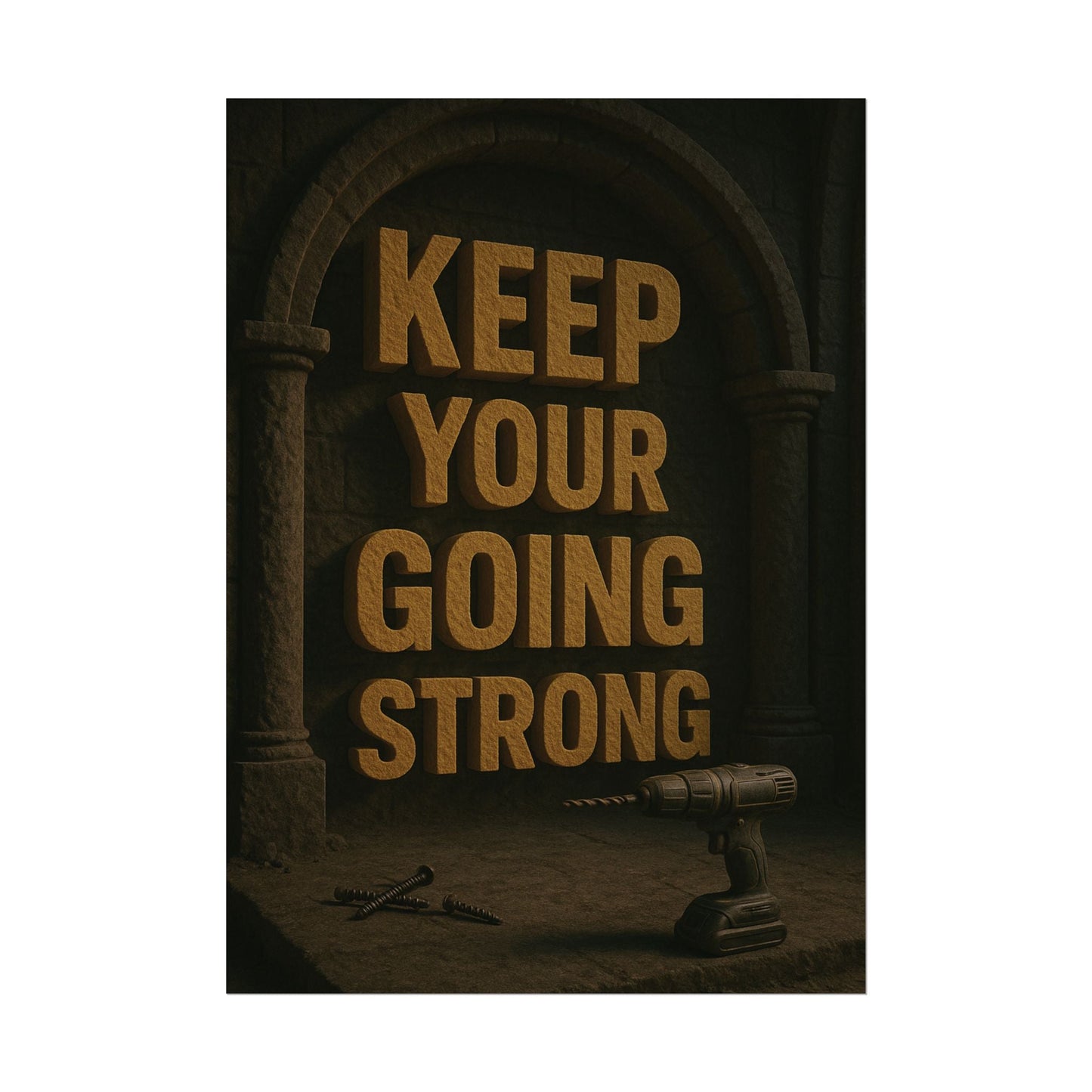 Motivational Trade Poster "Keep your going strong" - BuildBossUK