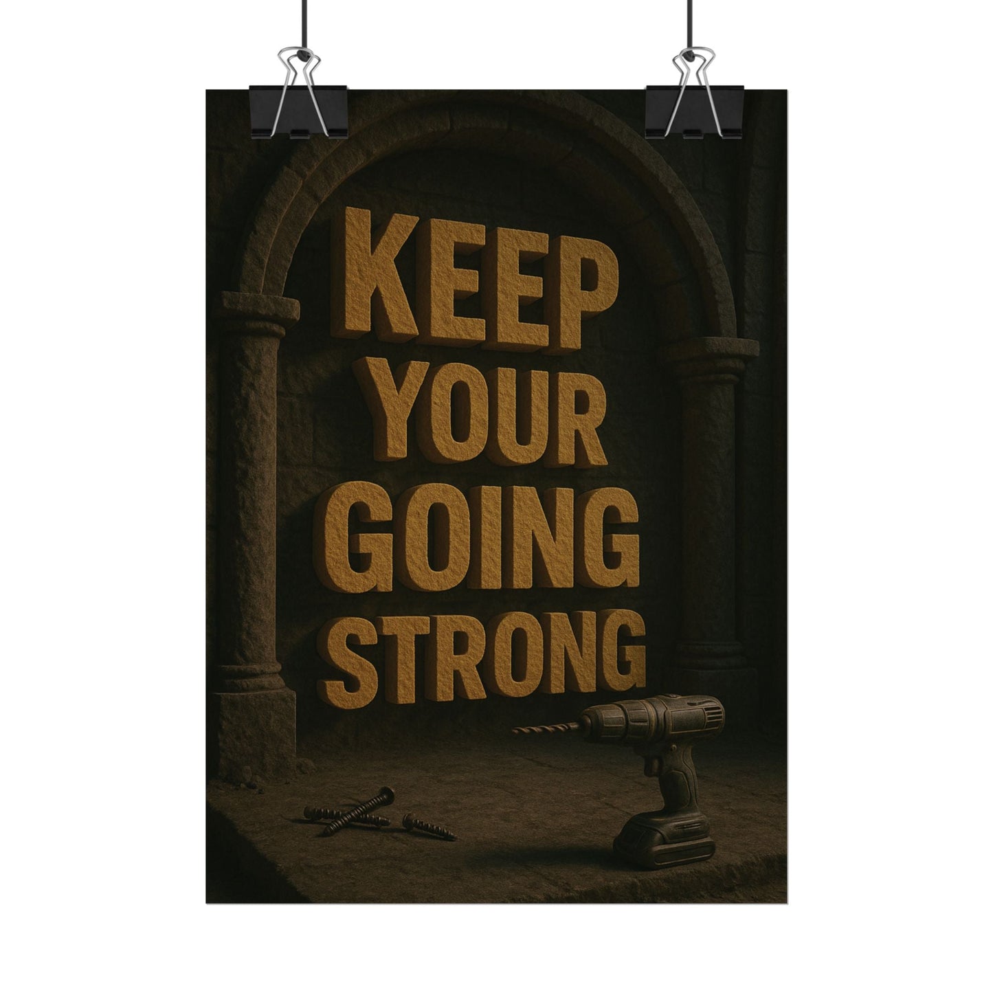 Motivational Trade Poster "Keep your going strong" - BuildBossUK