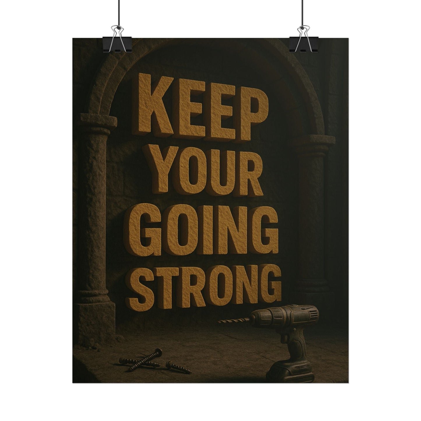 Motivational Trade Poster "Keep your going strong" - BuildBossUK