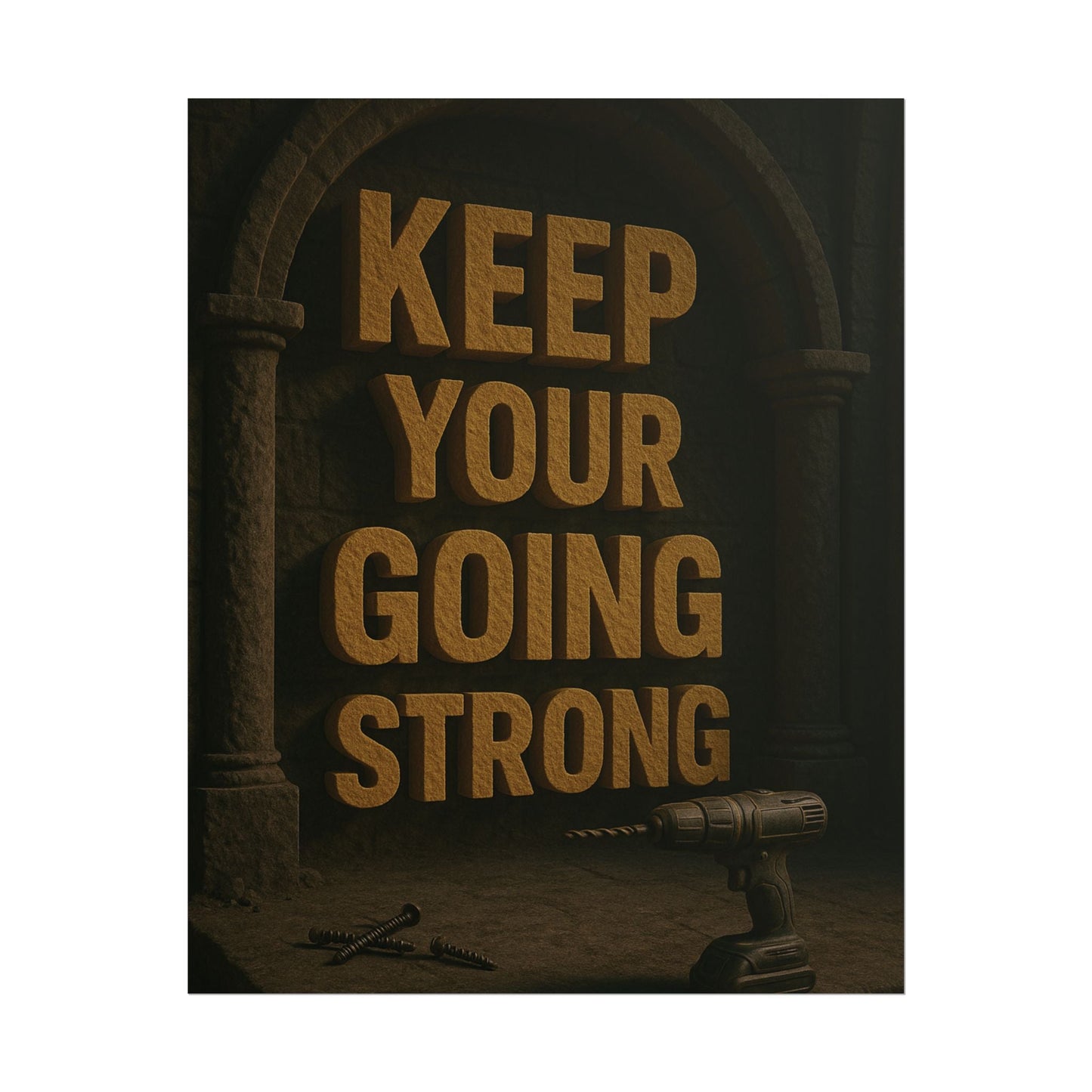 Motivational Trade Poster "Keep your going strong" - BuildBossUK