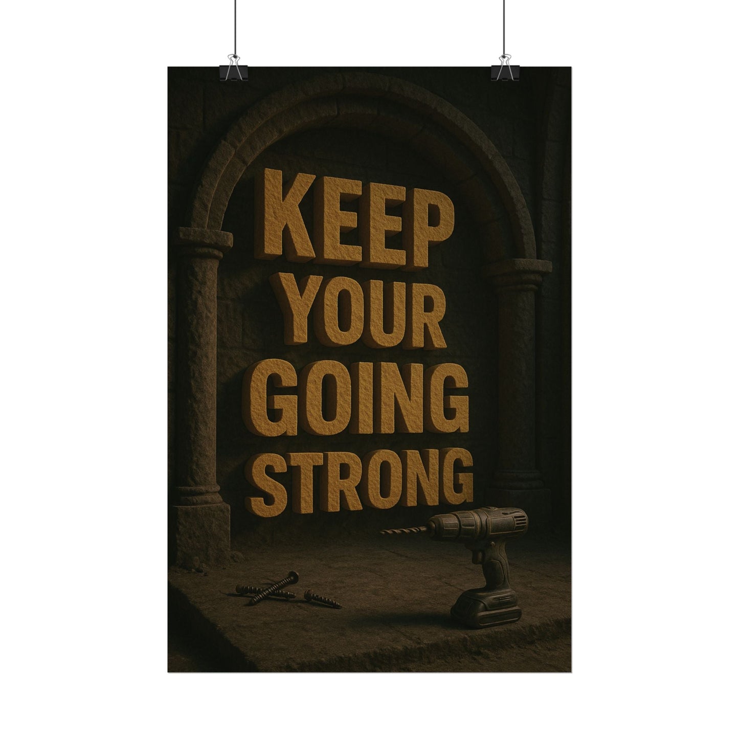 Motivational Trade Poster "Keep your going strong" - BuildBossUK