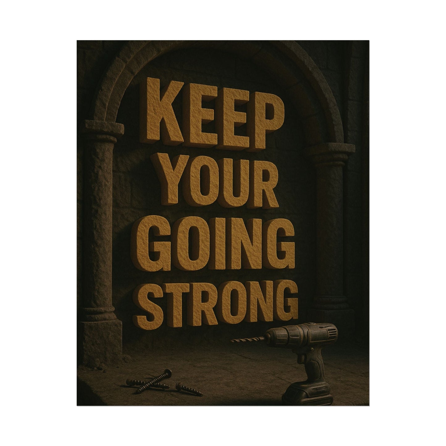 Motivational Trade Poster "Keep your going strong" - BuildBossUK
