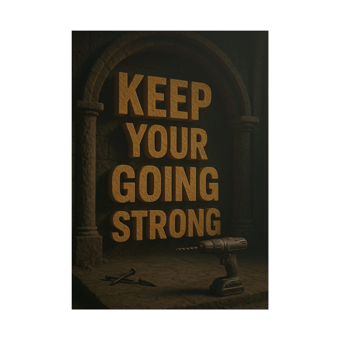 Motivational Trade Poster "Keep your going strong" - BuildBossUK
