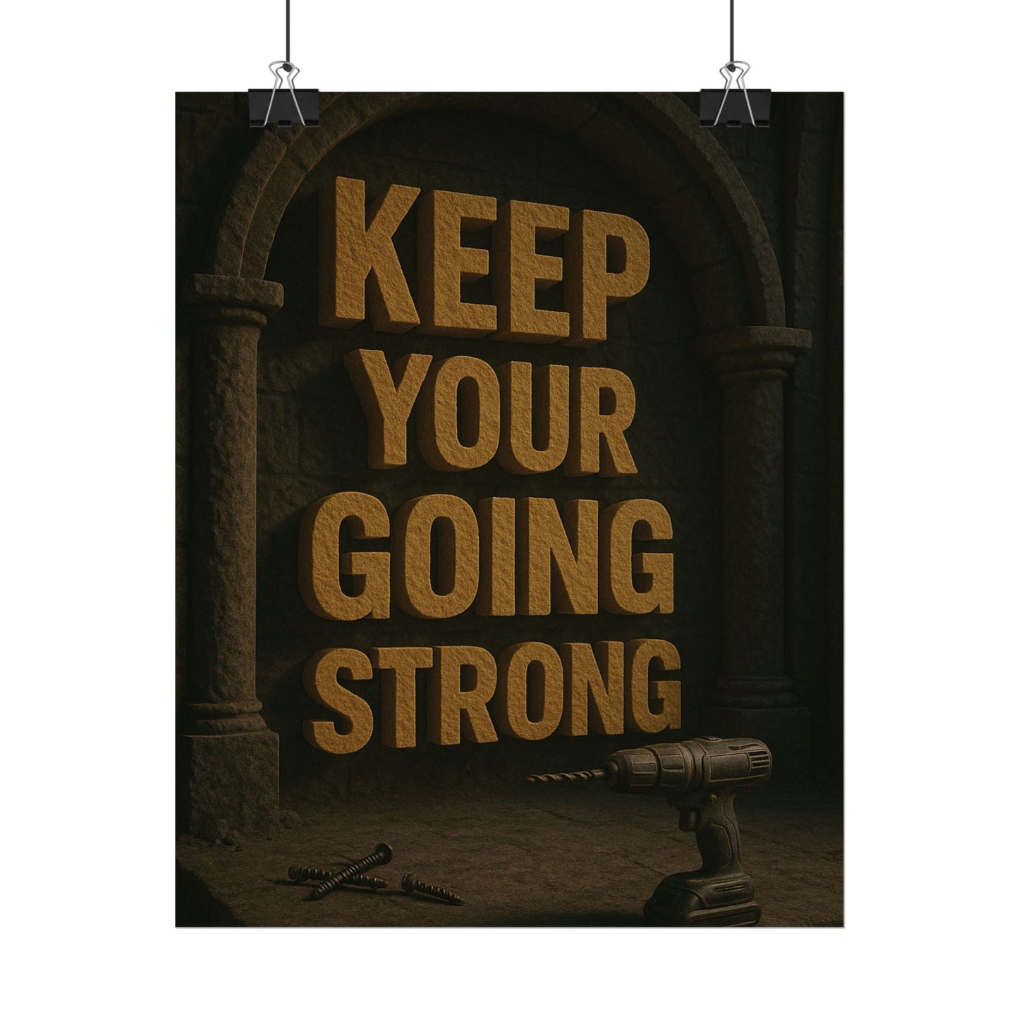 Motivational Trade Poster "Keep your going strong" - BuildBossUK
