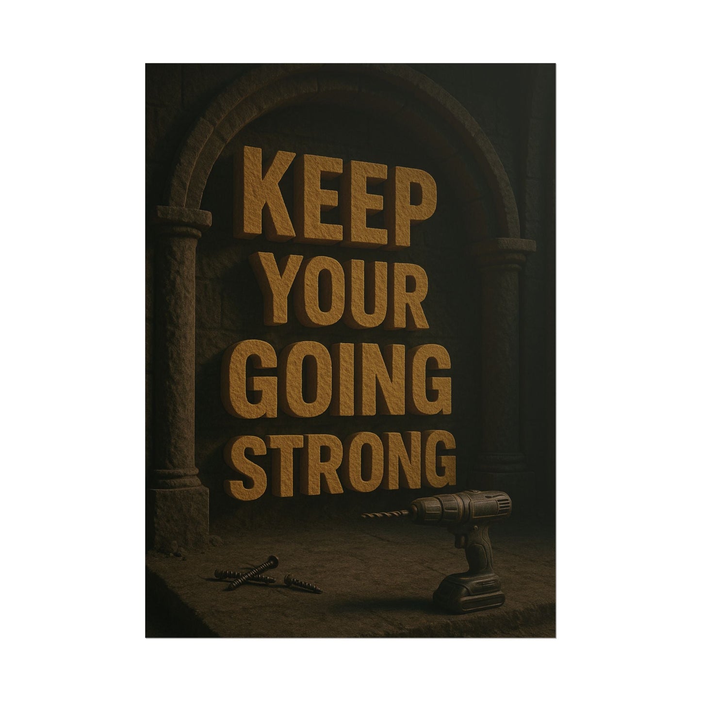 Motivational Trade Poster "Keep your going strong" - BuildBossUK