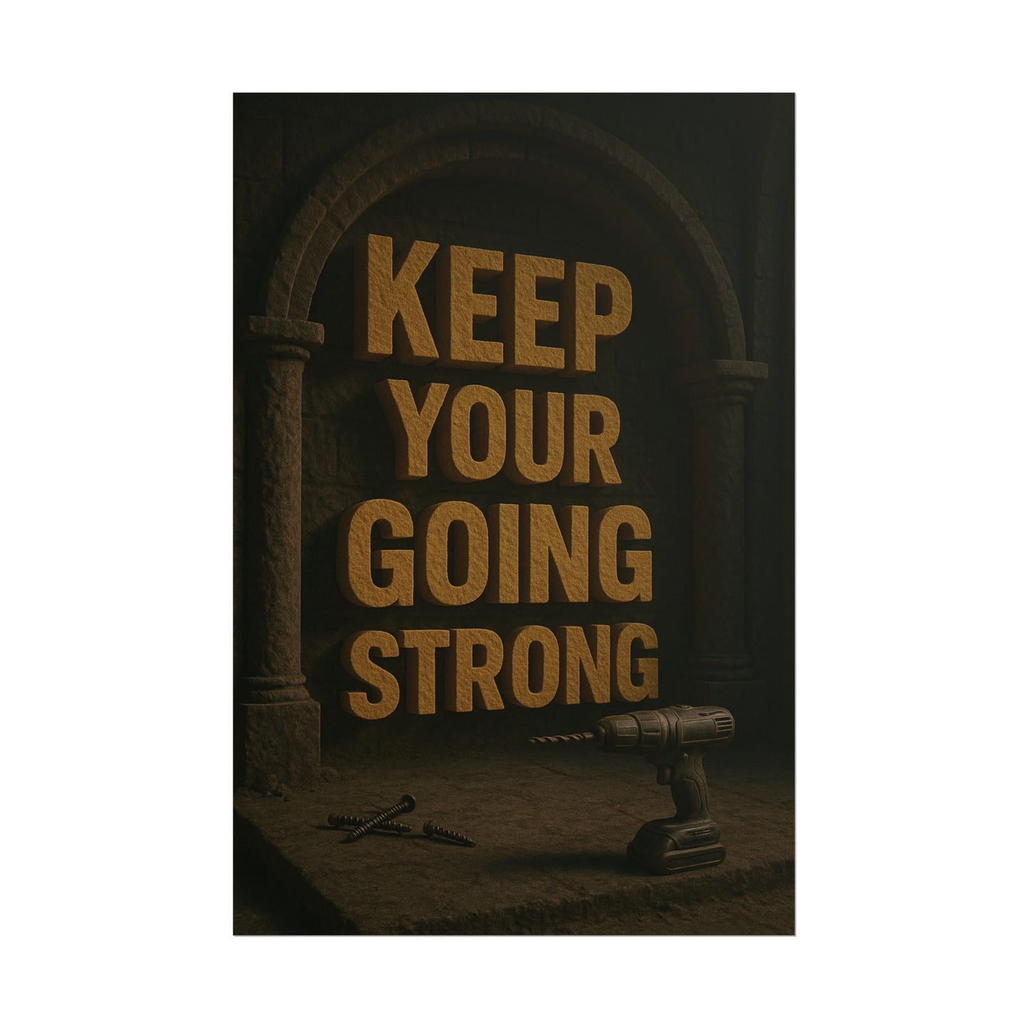 Motivational Trade Poster "Keep your going strong" - BuildBossUK