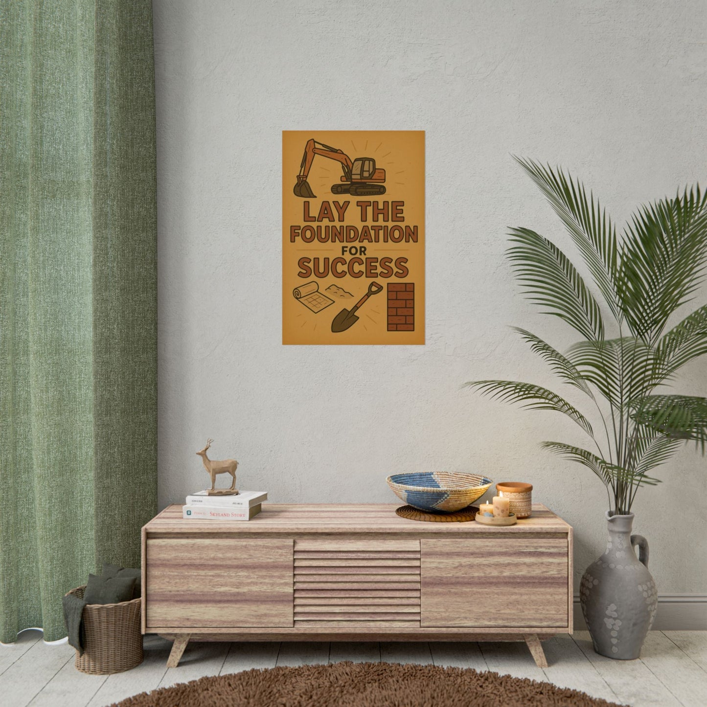 Motivational Trade Poster "Lay the foundation for success" - BuildBossUK