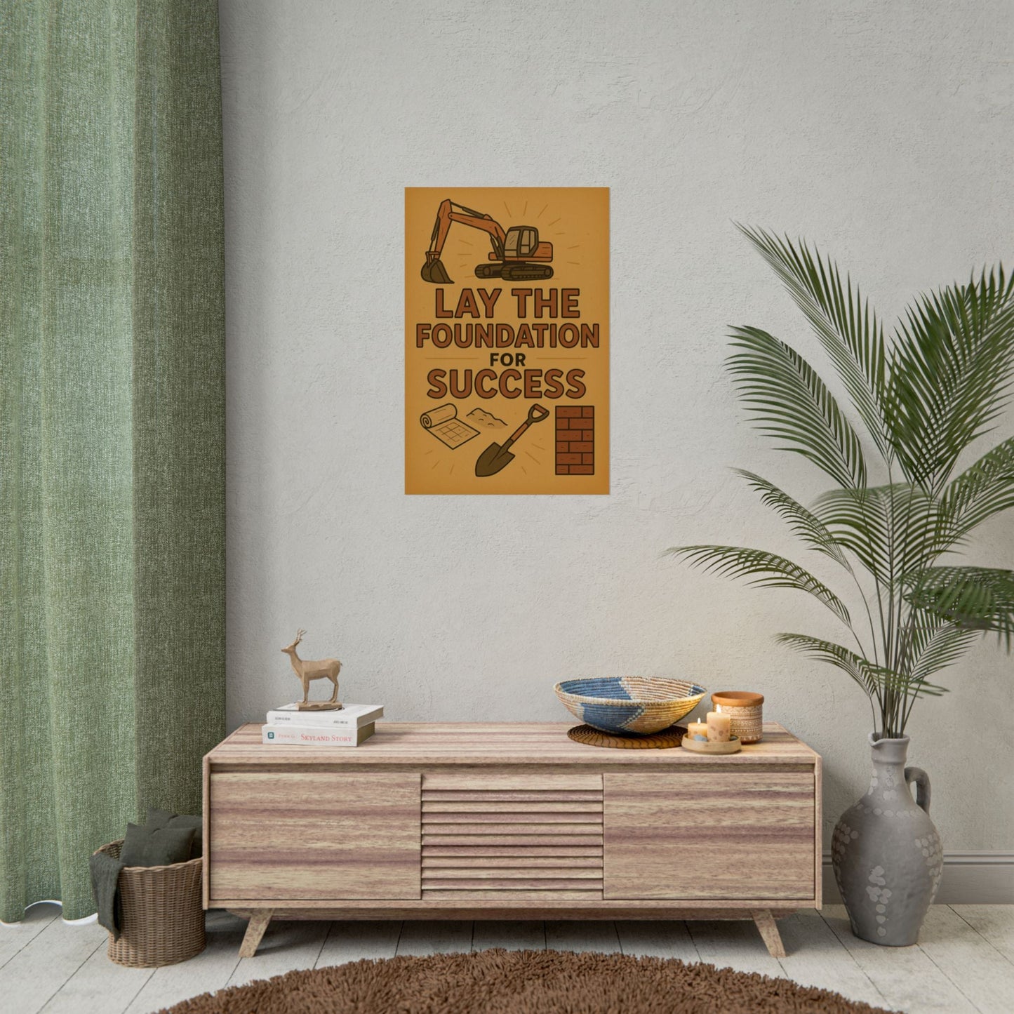Motivational Trade Poster "Lay the foundation for success" - BuildBossUK