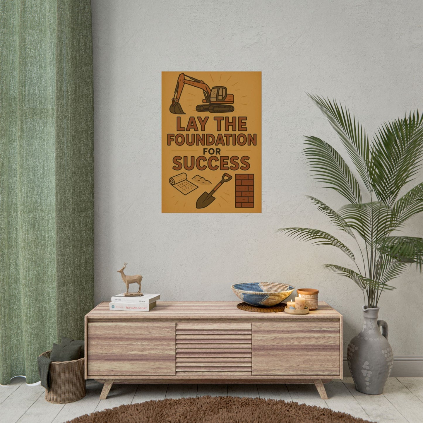 Motivational Trade Poster "Lay the foundation for success" - BuildBossUK