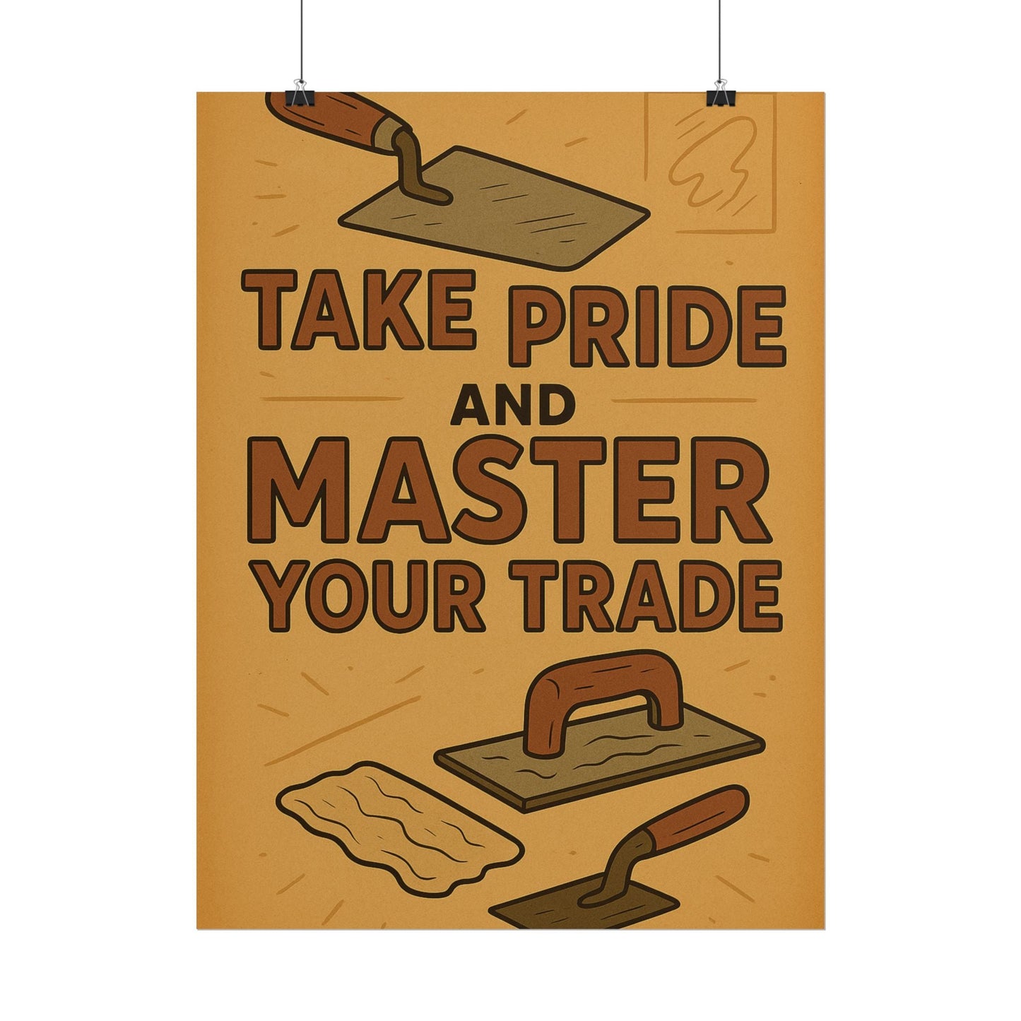 Motivational Trade Poster "Take pride and master" - BuildBossUK
