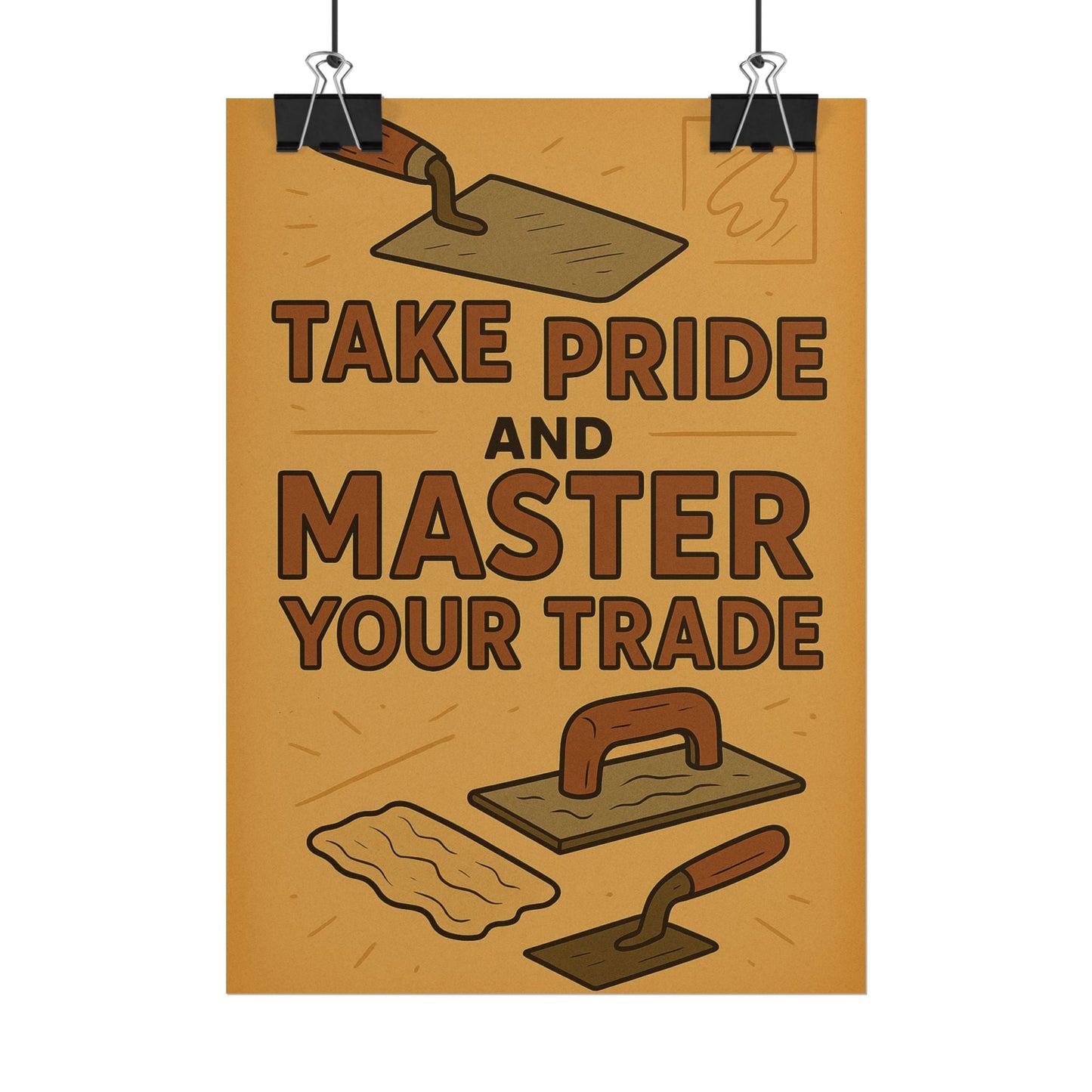 Motivational Trade Poster "Take pride and master" - BuildBossUK