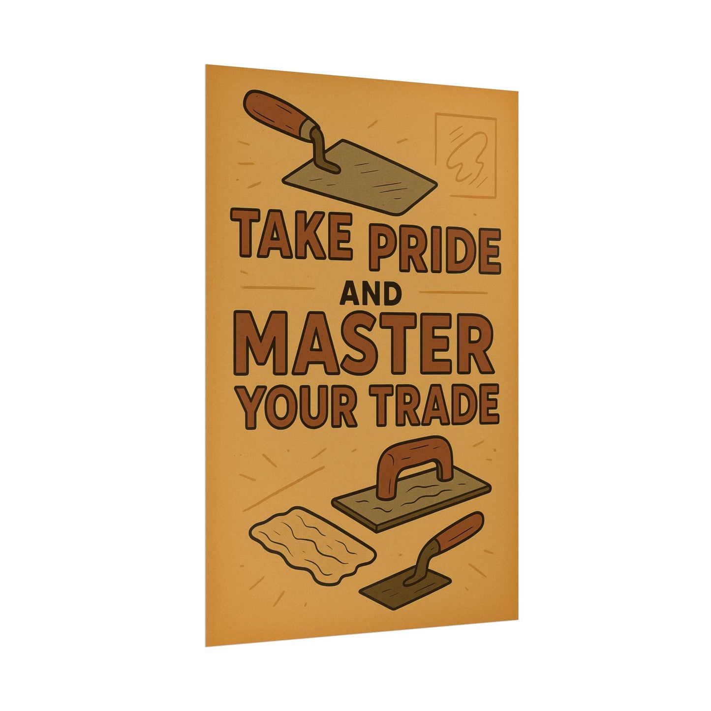 Motivational Trade Poster "Take pride and master" - BuildBossUK