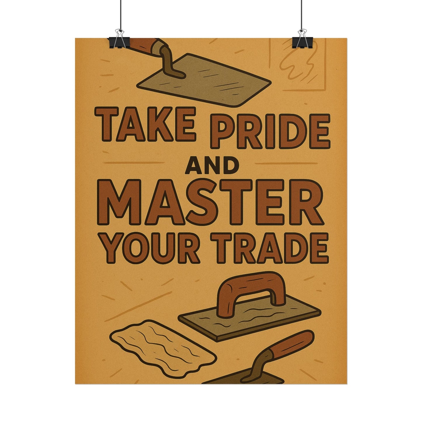 Motivational Trade Poster "Take pride and master" - BuildBossUK