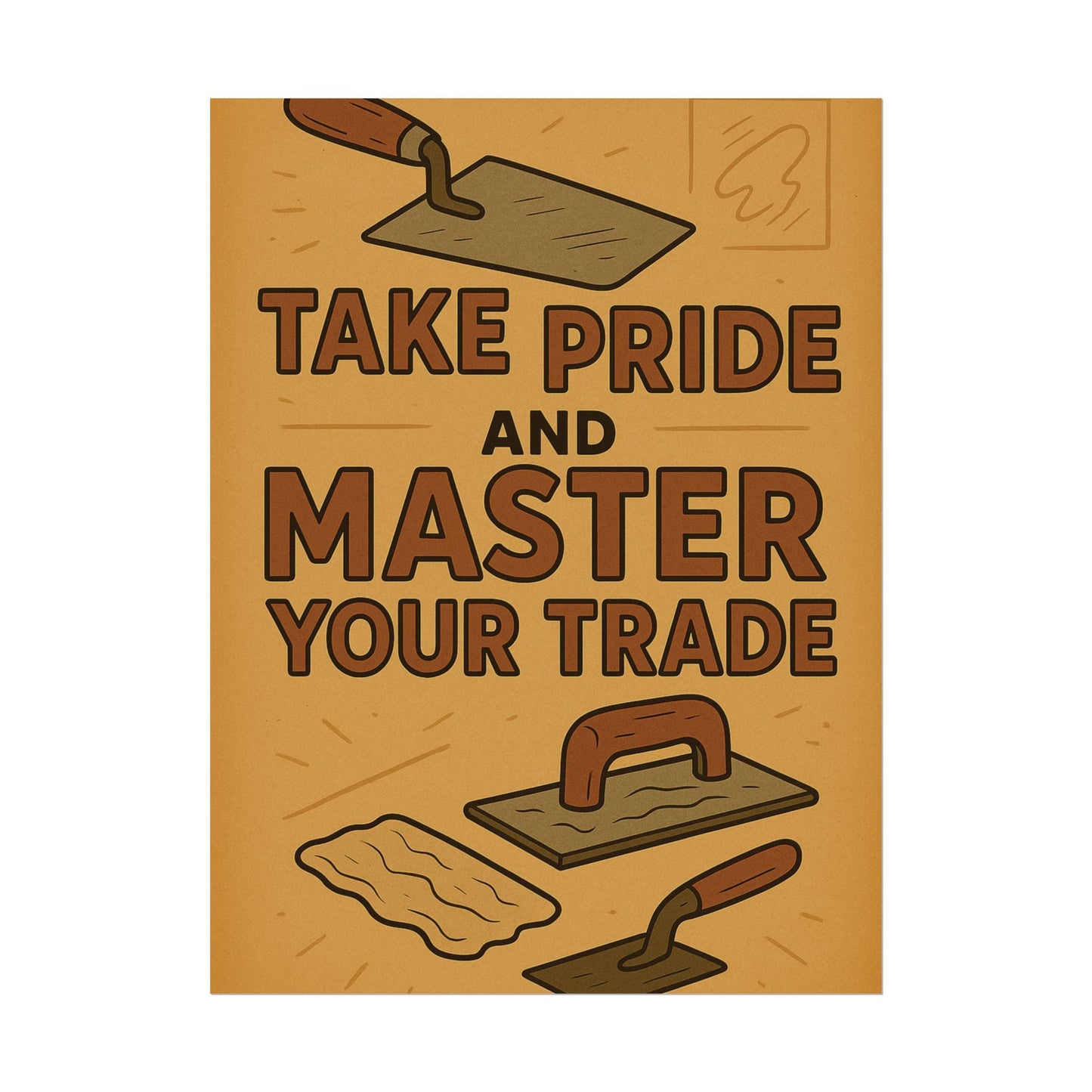 Motivational Trade Poster "Take pride and master" - BuildBossUK