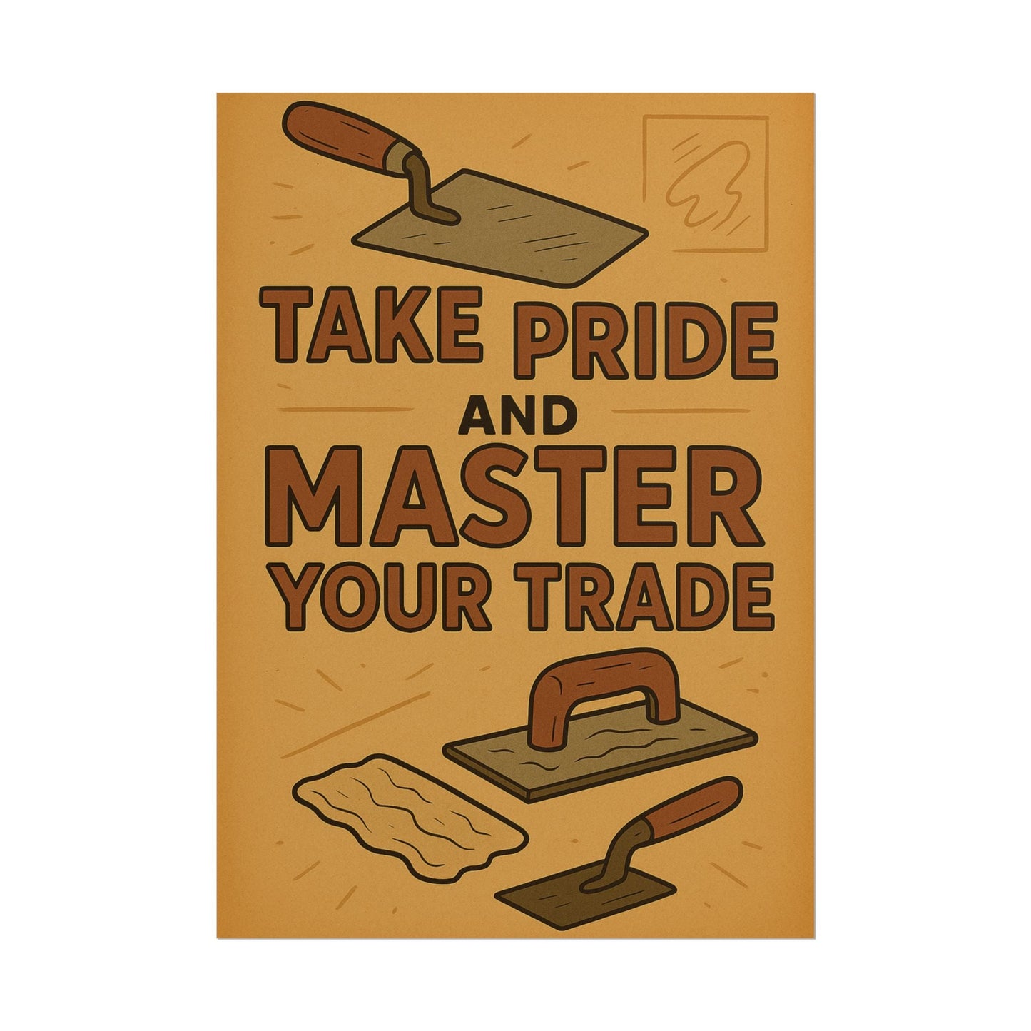 Motivational Trade Poster "Take pride and master" - BuildBossUK