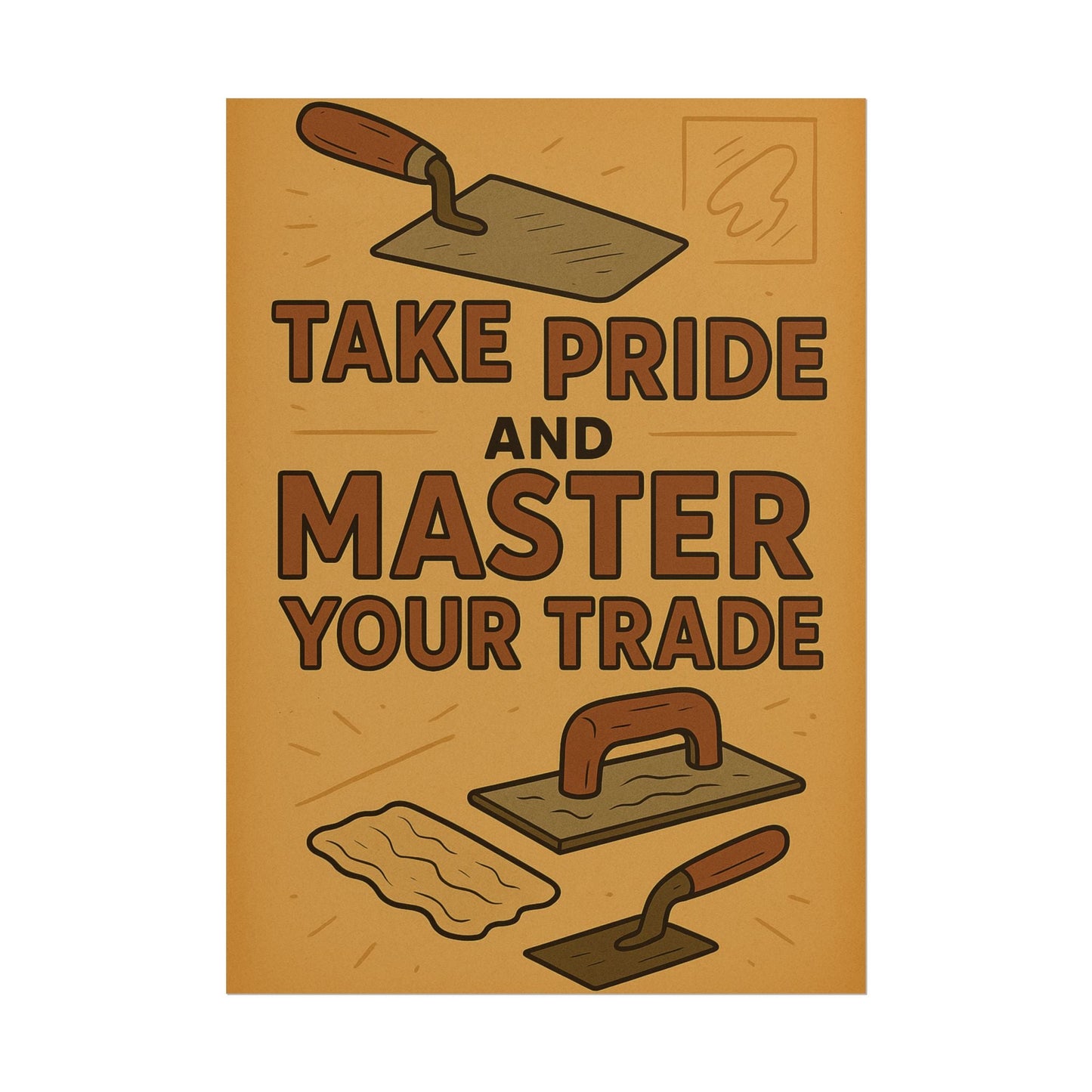Motivational Trade Poster "Take pride and master" - BuildBossUK