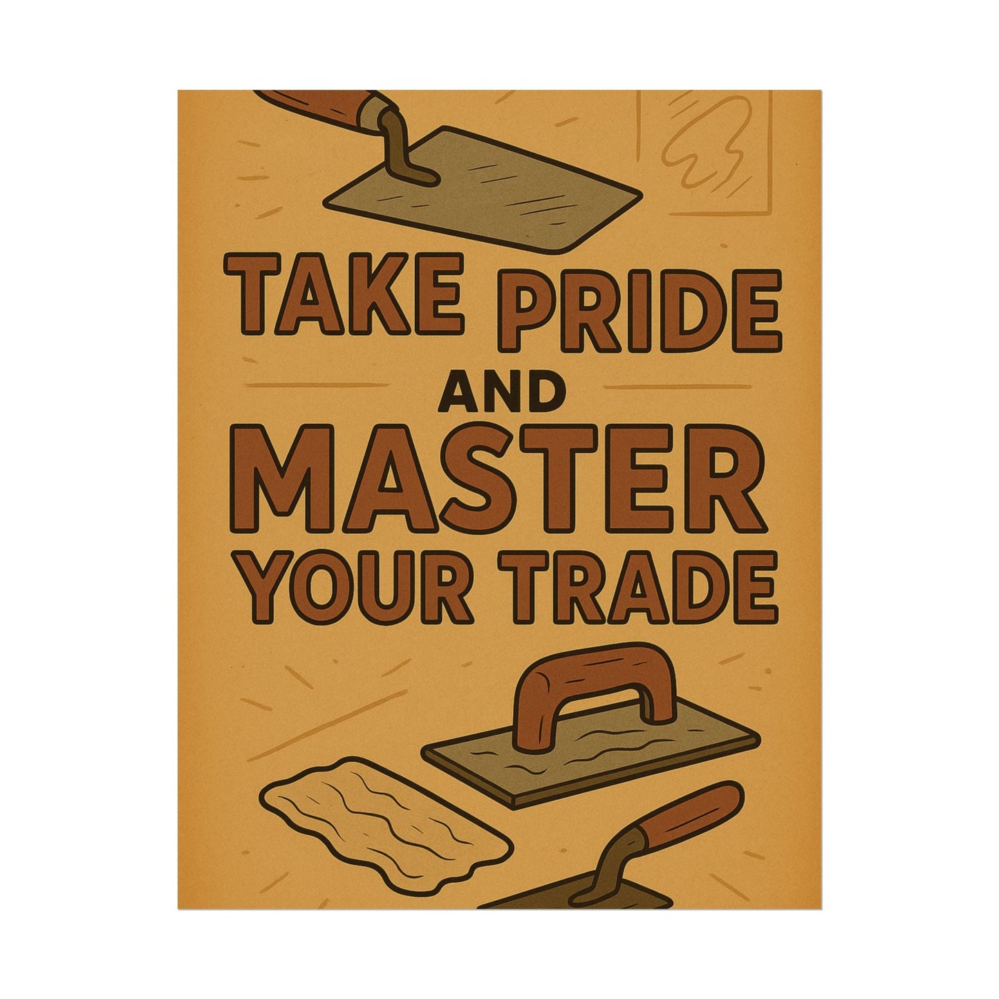 Motivational Trade Poster "Take pride and master" - BuildBossUK