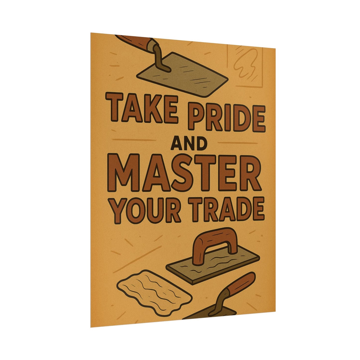 Motivational Trade Poster "Take pride and master" - BuildBossUK