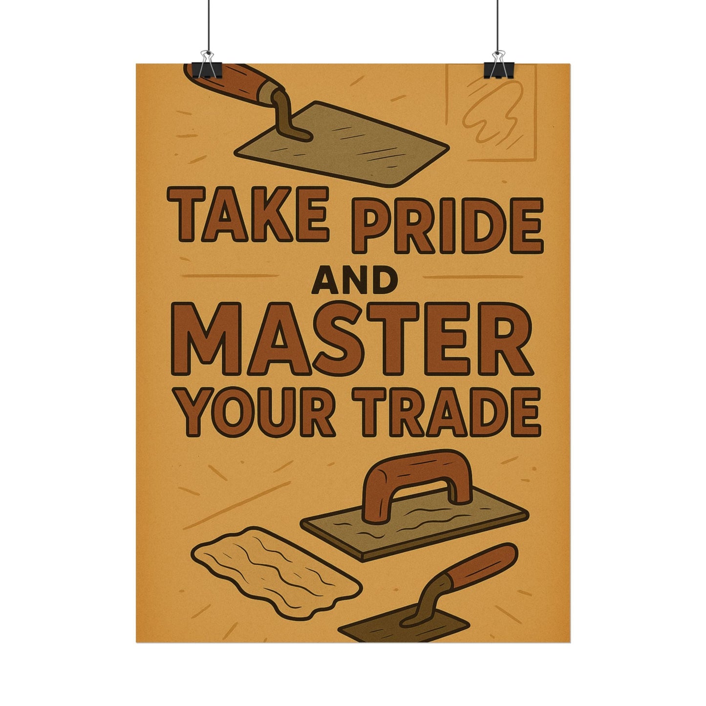 Motivational Trade Poster "Take pride and master" - BuildBossUK