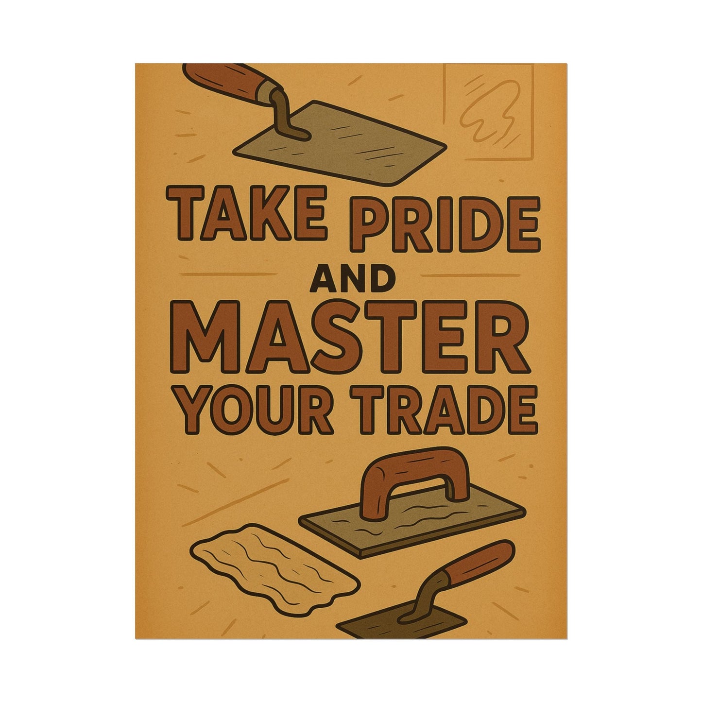 Motivational Trade Poster "Take pride and master" - BuildBossUK