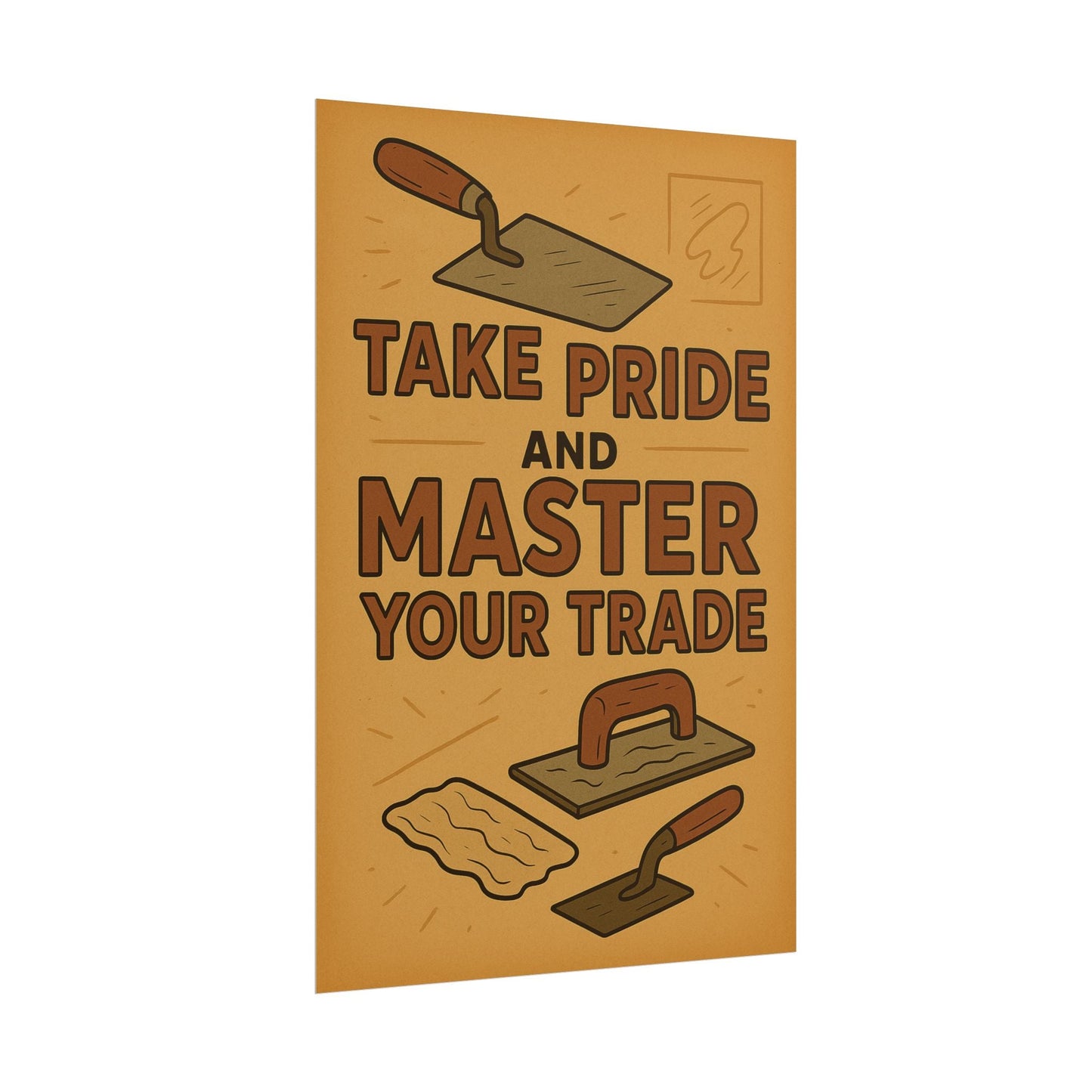Motivational Trade Poster "Take pride and master" - BuildBossUK