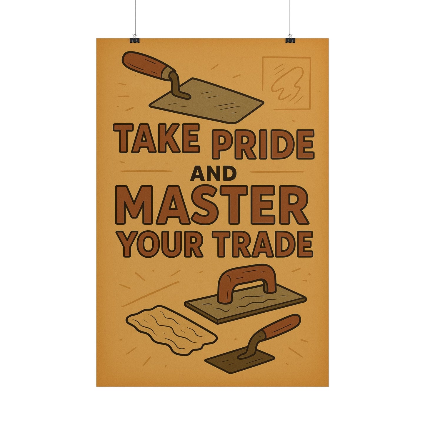 Motivational Trade Poster "Take pride and master" - BuildBossUK
