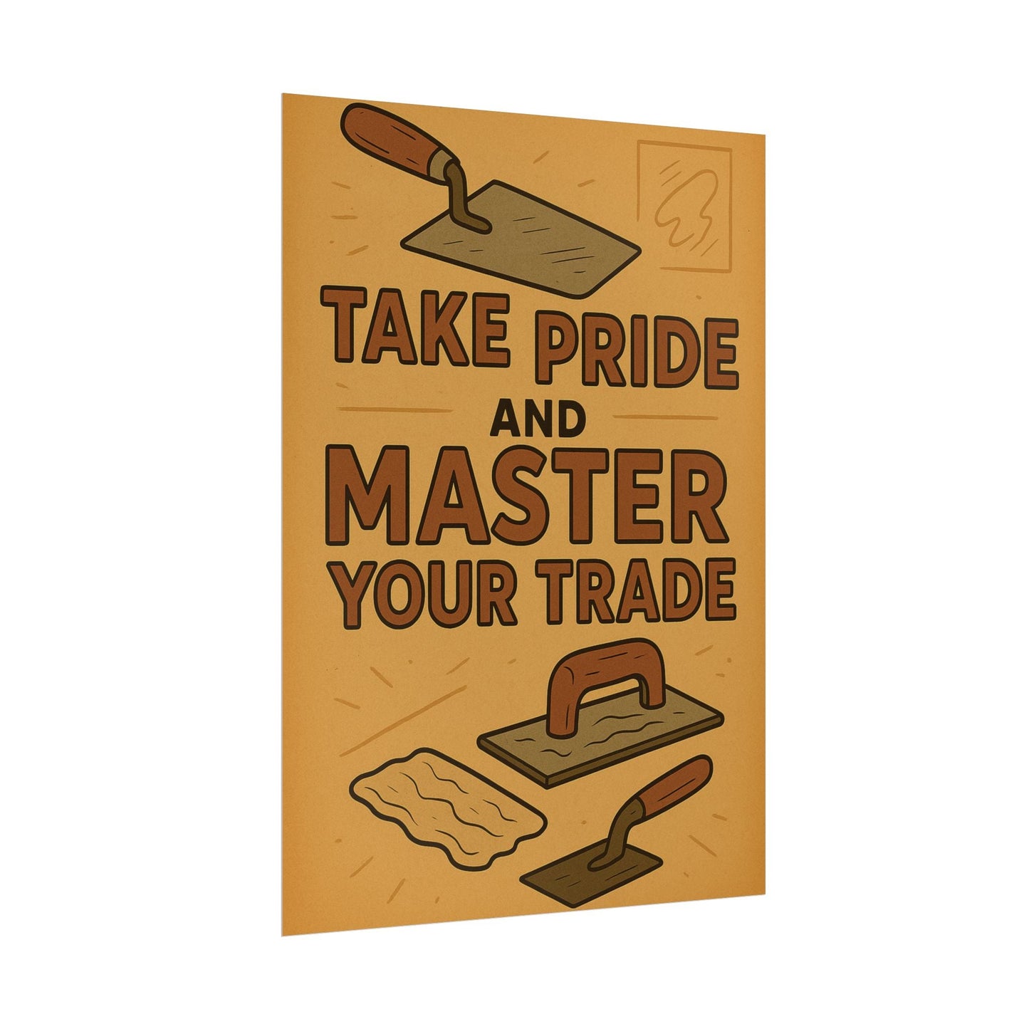 Motivational Trade Poster "Take pride and master" - BuildBossUK