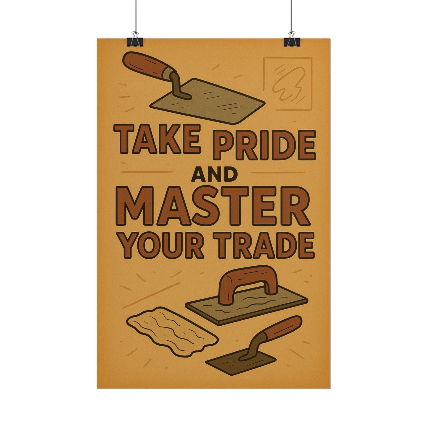 Motivational Trade Poster "Take pride and master" - BuildBossUK