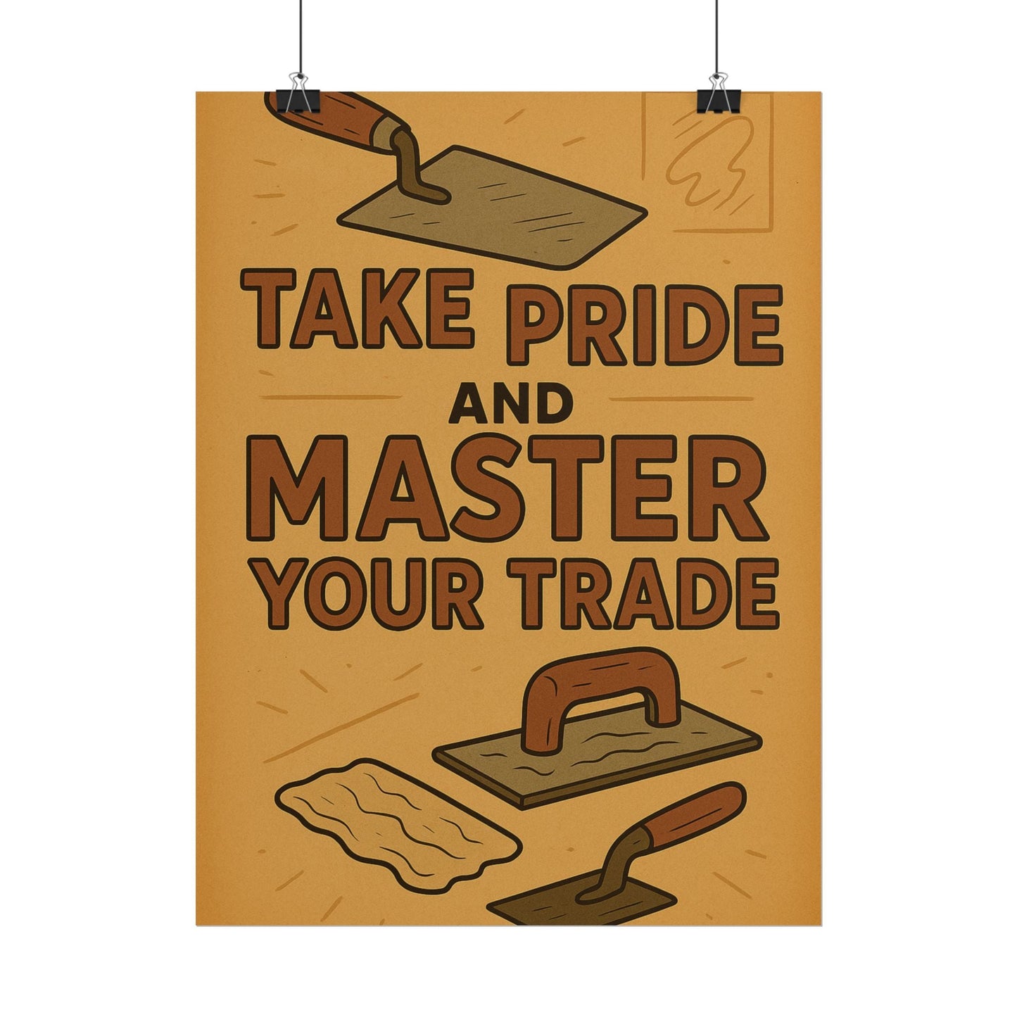 Motivational Trade Poster "Take pride and master" - BuildBossUK