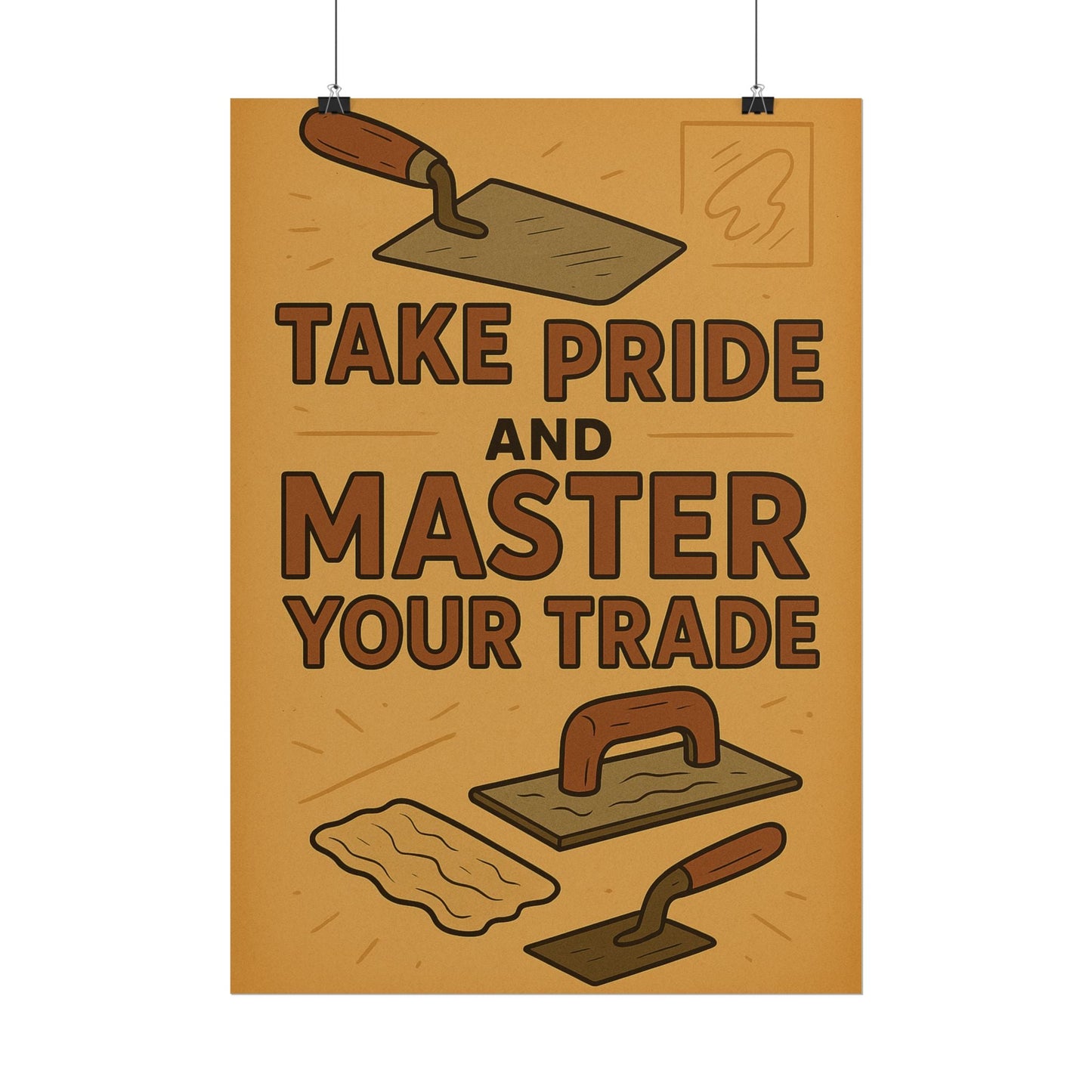 Motivational Trade Poster "Take pride and master" - BuildBossUK