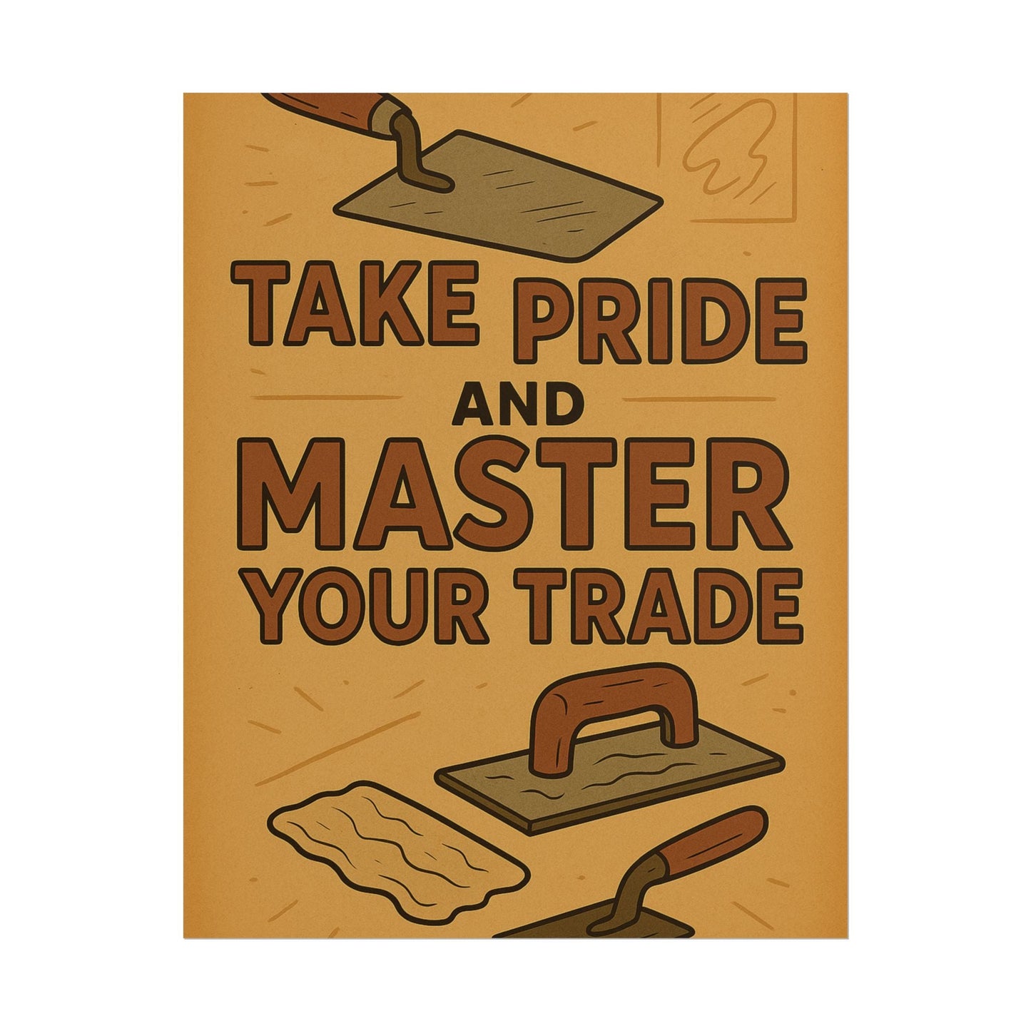 Motivational Trade Poster "Take pride and master" - BuildBossUK