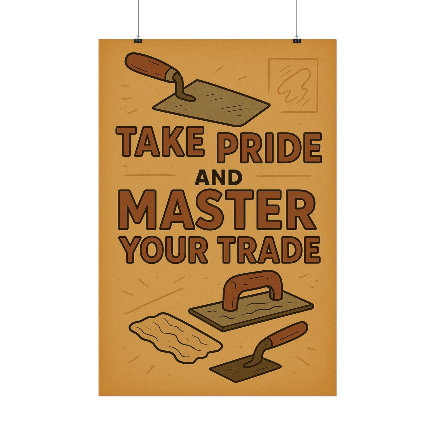 Motivational Trade Poster "Take pride and master" - BuildBossUK