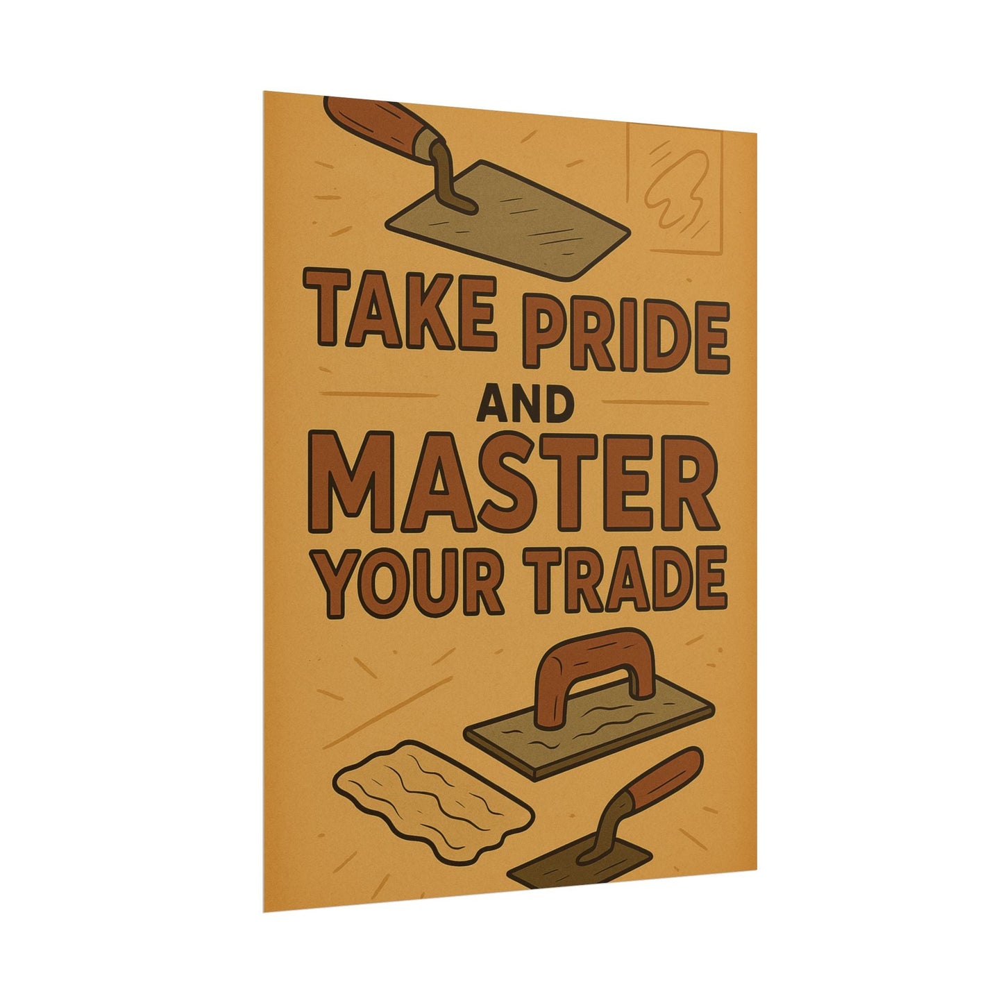 Motivational Trade Poster "Take pride and master" - BuildBossUK