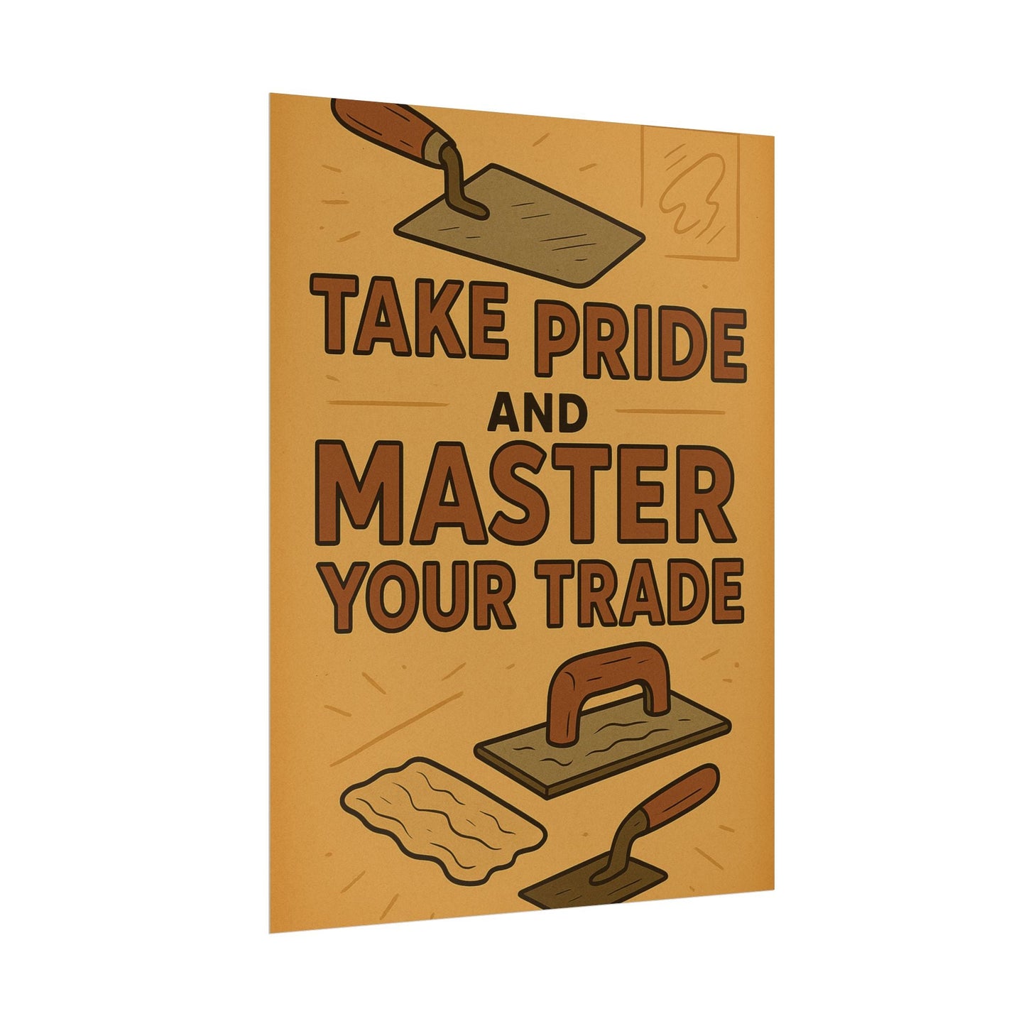 Motivational Trade Poster "Take pride and master" - BuildBossUK