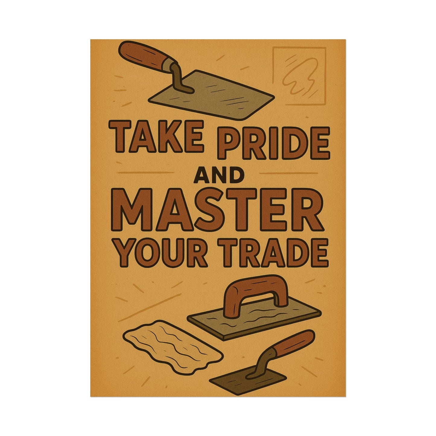 Motivational Trade Poster "Take pride and master" - BuildBossUK