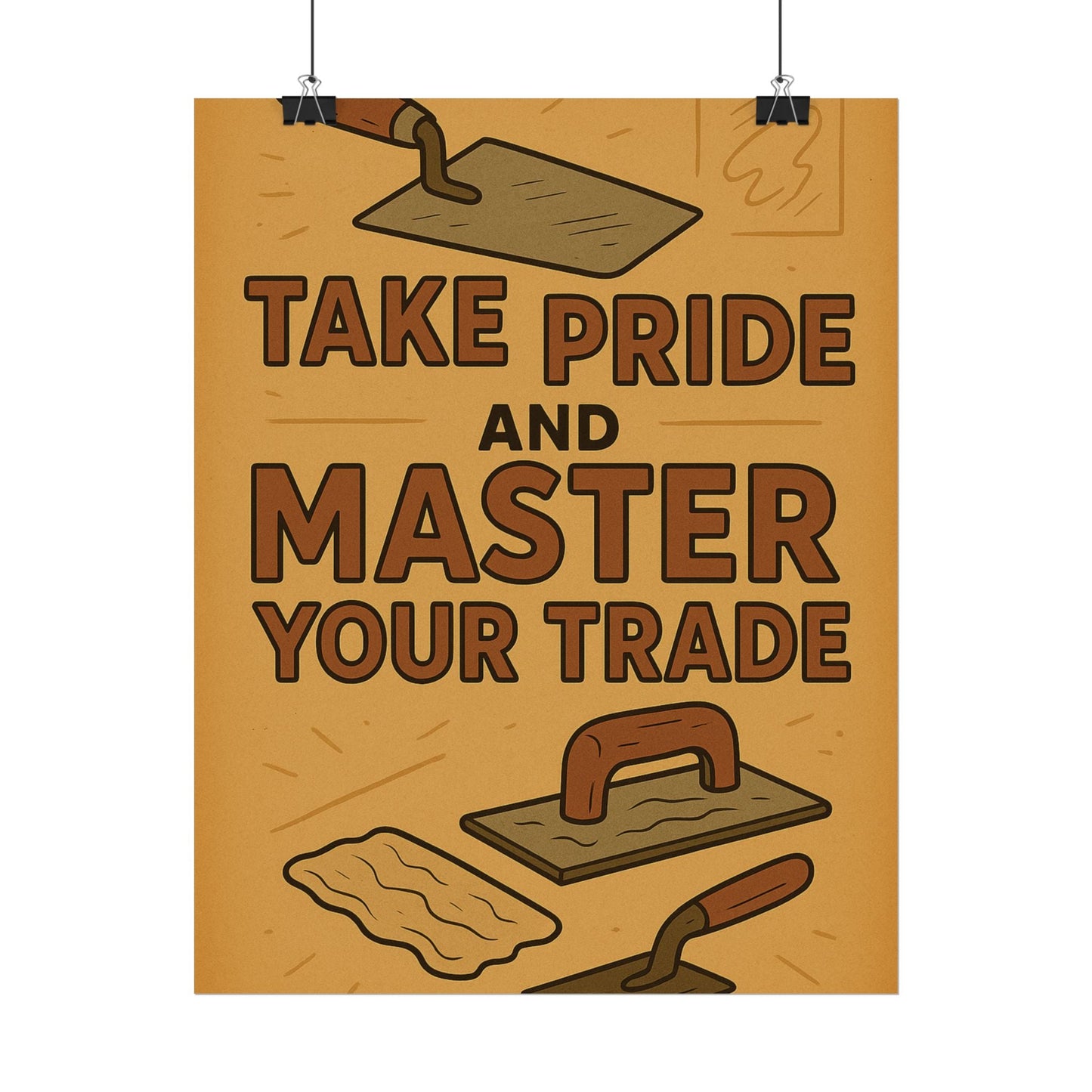 Motivational Trade Poster "Take pride and master" - BuildBossUK