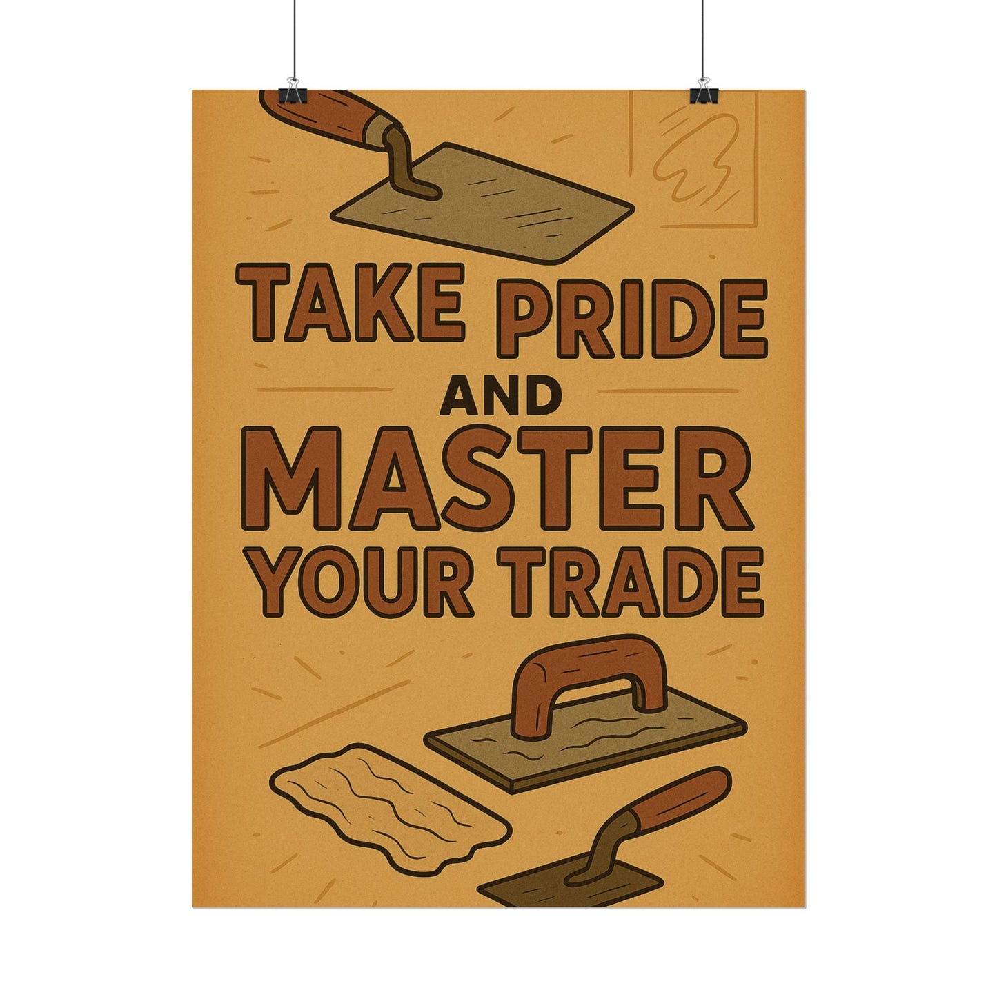 Motivational Trade Poster "Take pride and master" - BuildBossUK