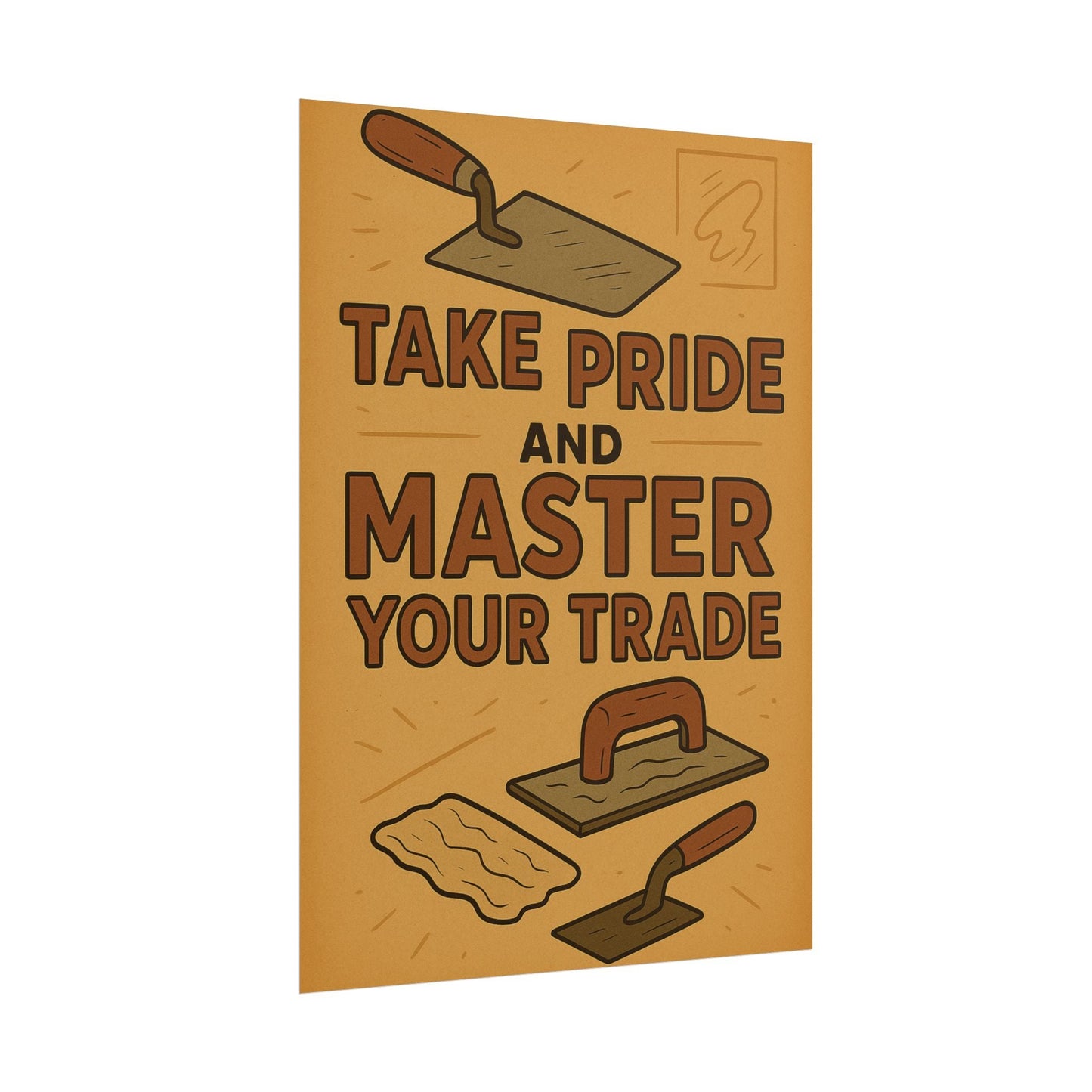 Motivational Trade Poster "Take pride and master" - BuildBossUK