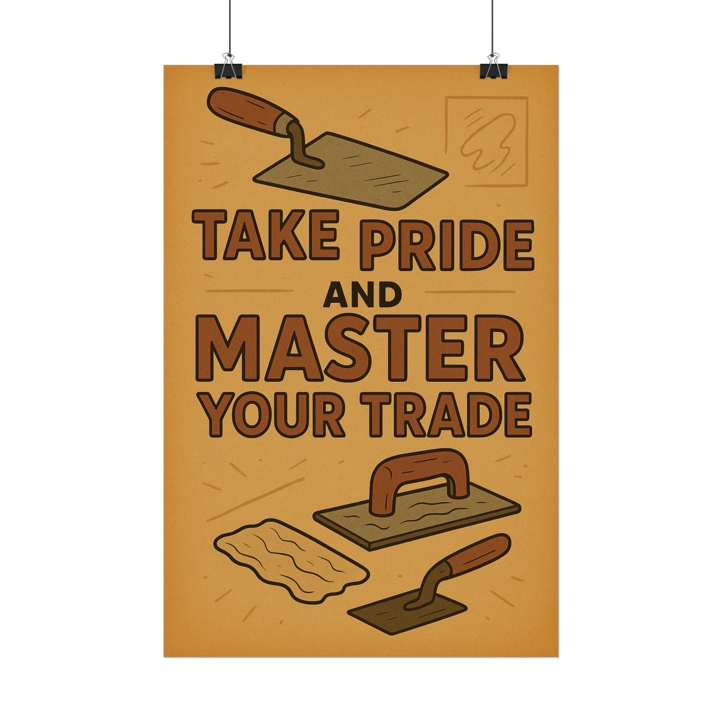 Motivational Trade Poster "Take pride and master" - BuildBossUK