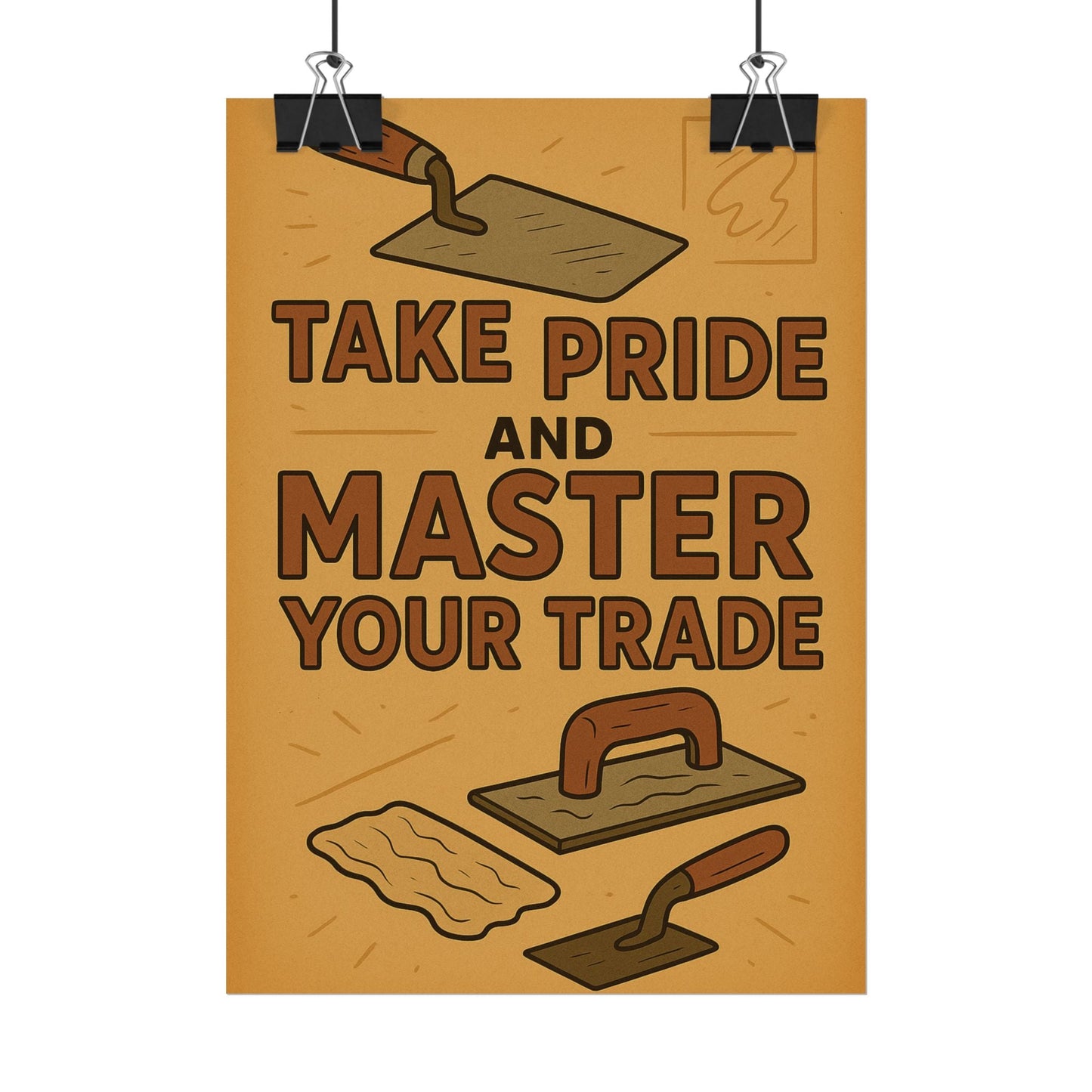 Motivational Trade Poster "Take pride and master" - BuildBossUK