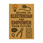 Motivational Trade Poster "Become an electrician" - BuildBossUK