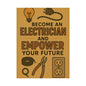 Motivational Trade Poster "Become an electrician" - BuildBossUK