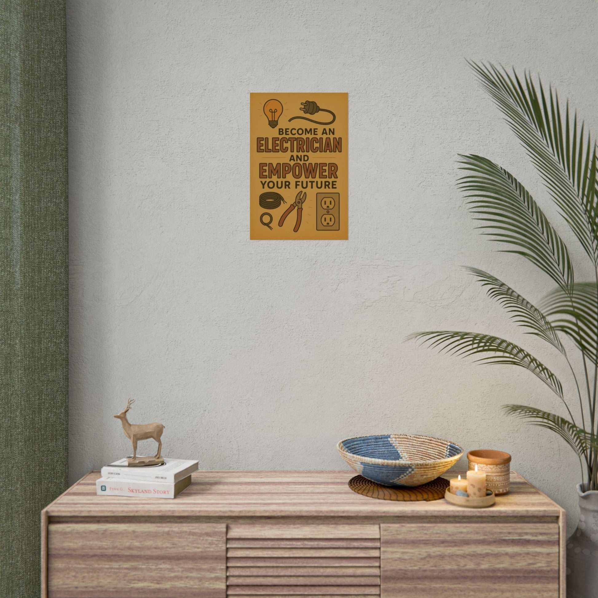 Motivational Trade Poster "Become an electrician" - BuildBossUK
