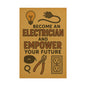 Motivational Trade Poster "Become an electrician" - BuildBossUK