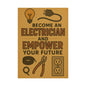 Motivational Trade Poster "Become an electrician" - BuildBossUK